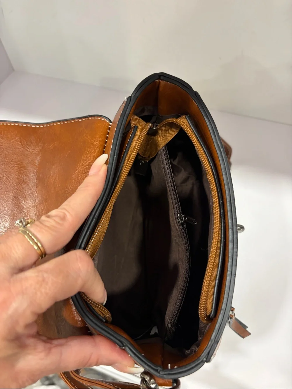 Fashion bag Casual Tan Satchel Crossbody Bag